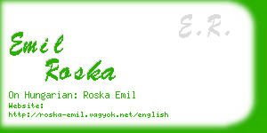 emil roska business card